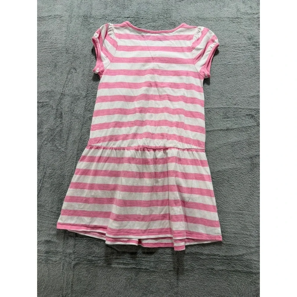 Hanna Andersson Lands End‎ Cherokee Girls Dress Bundle Striped Gray Pink Red 4 5